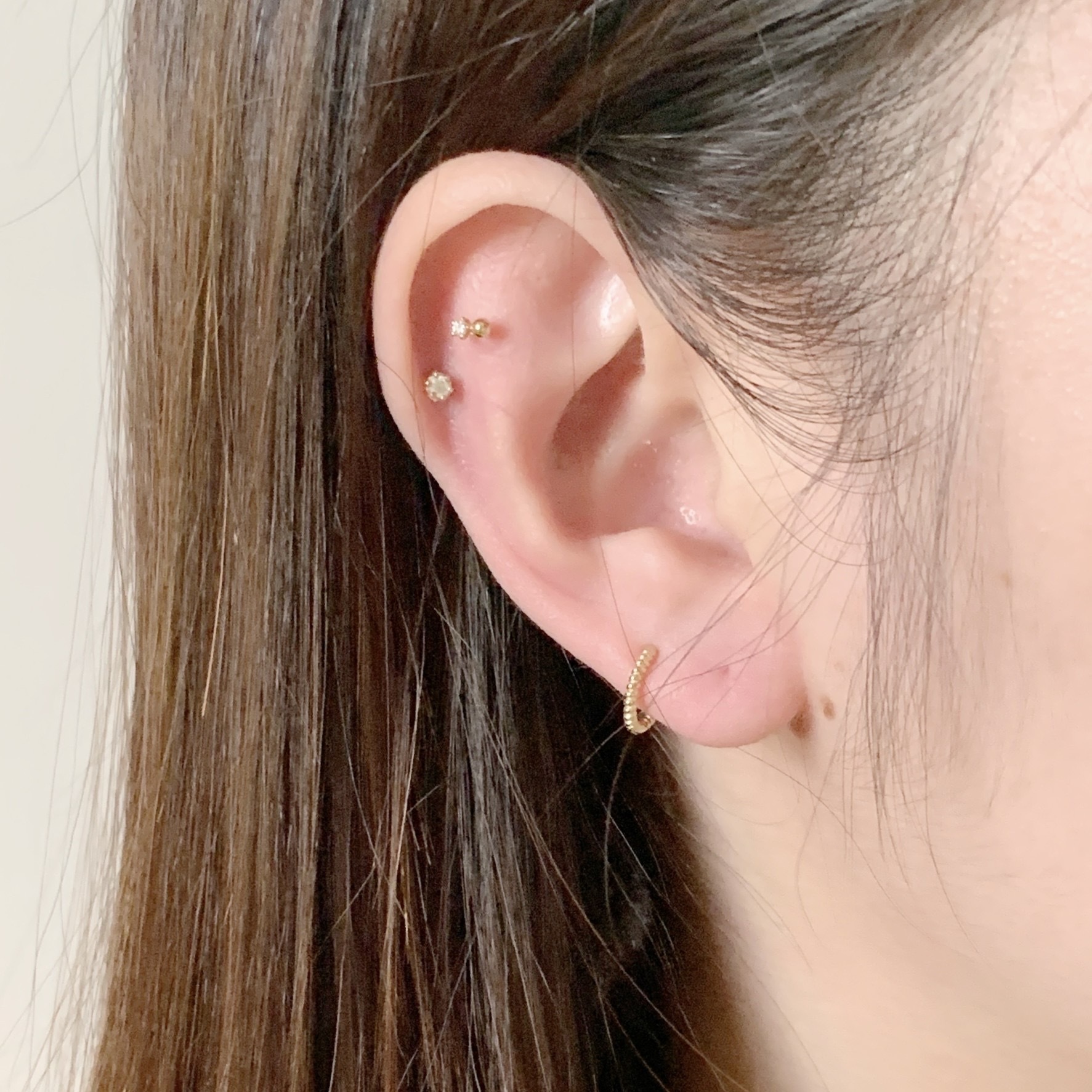 10k簡約7mm麻花耳圈