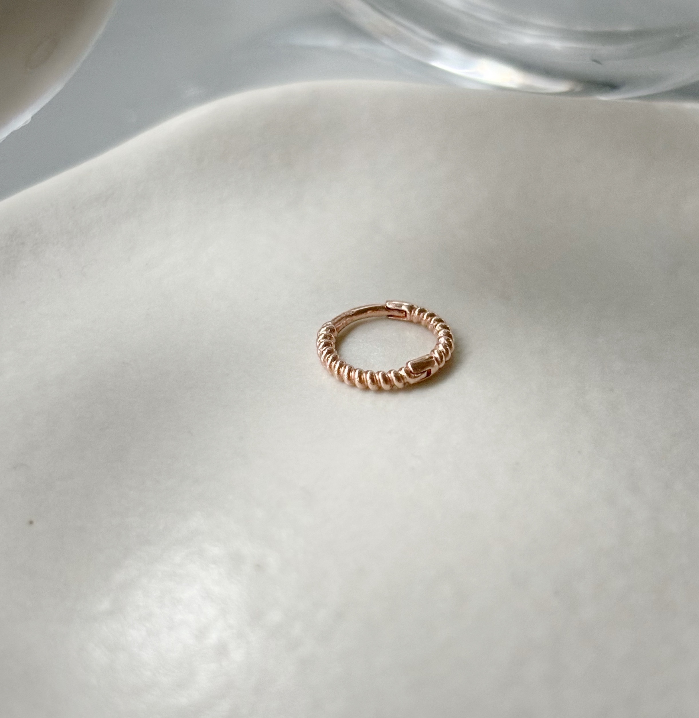 10k簡約7mm麻花耳圈