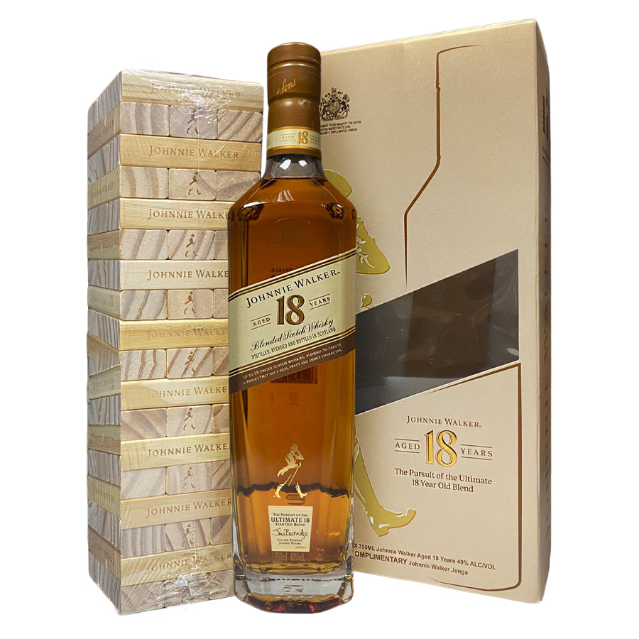 Johnnie Walker 18 Year Old Blended Malt Whisky 40% (Jenga Gift Pack)