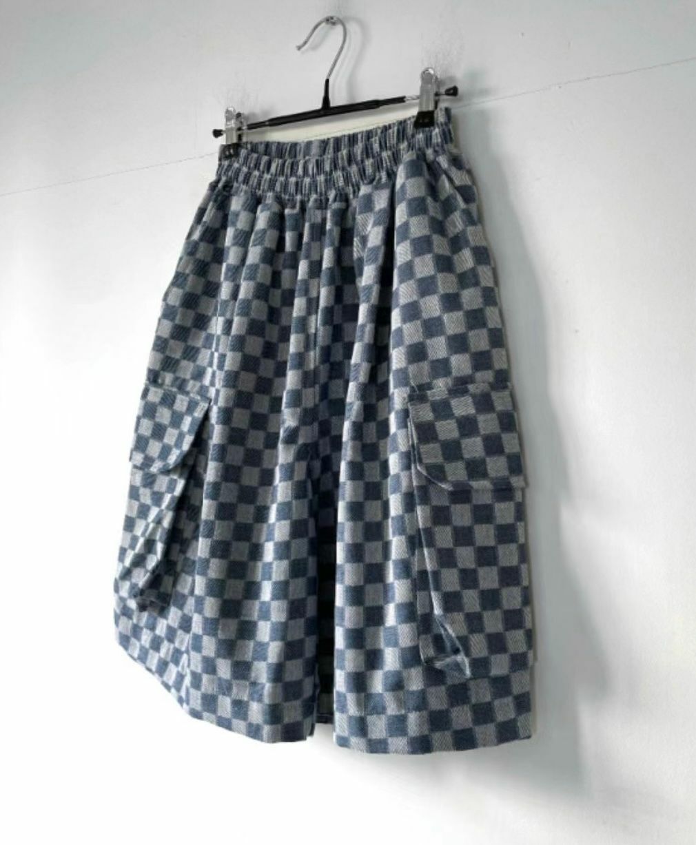 格仔工裝短褲 P2798