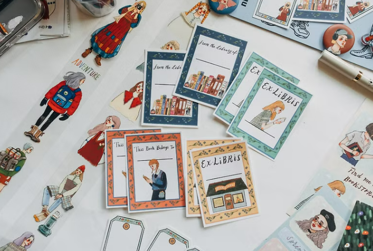 書店裡的人 EX-LIBRIS 藏書票貼紙 八張一組｜甜蜜生活La dolce vita 臺灣