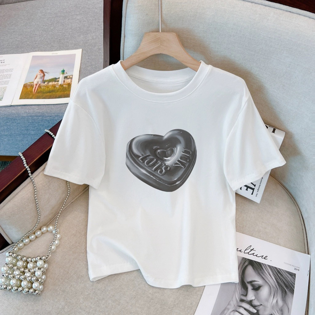 超甜糖果愛心短版上衣