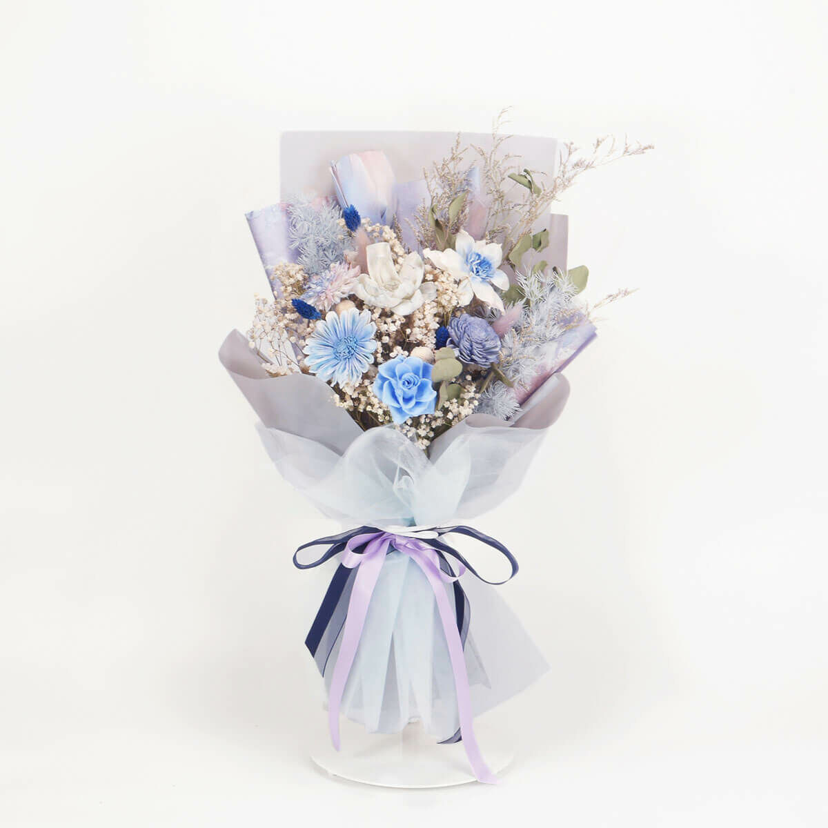 【流金歲月 】中型乾燥花束 - 回憶藍