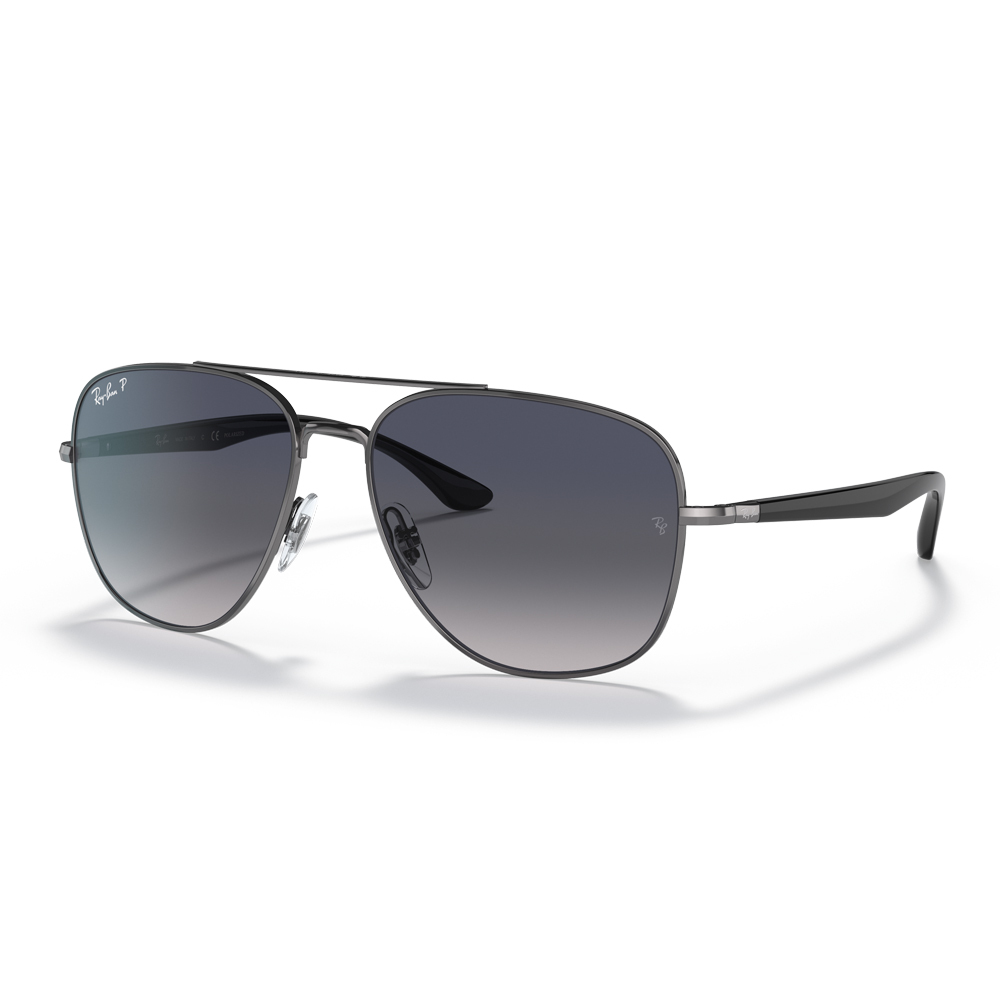 【RayBan】RB3683 004/78-56mm 雙槓飛官框太陽眼鏡(水銀偏光鏡片) ♥