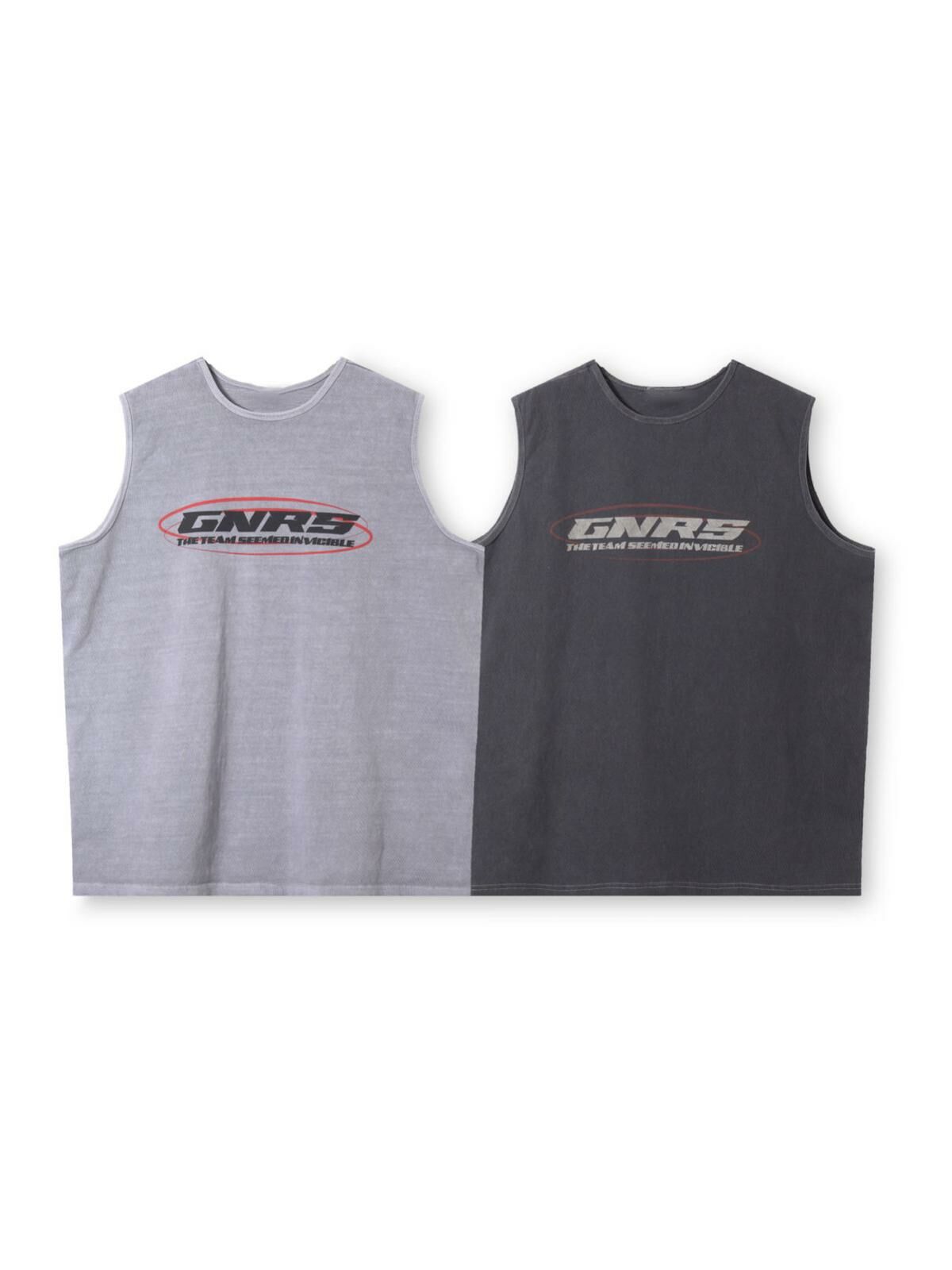 Oversize英文字背心 V1037