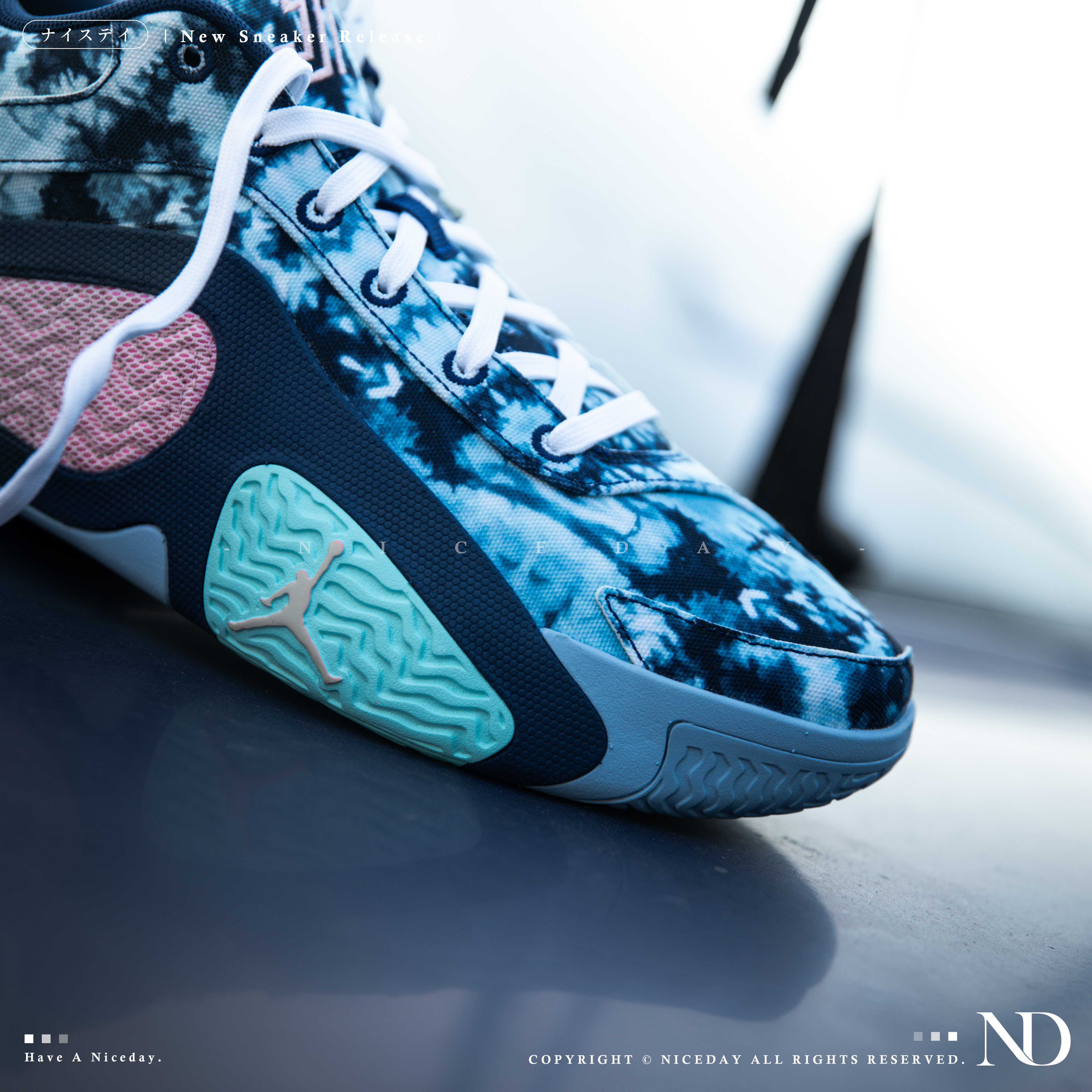 NICEDAY 現貨  Jordan Tatum 2 GPX PF  Denim 藍粉 丹寧 牛仔 男鞋 HJ4421-400