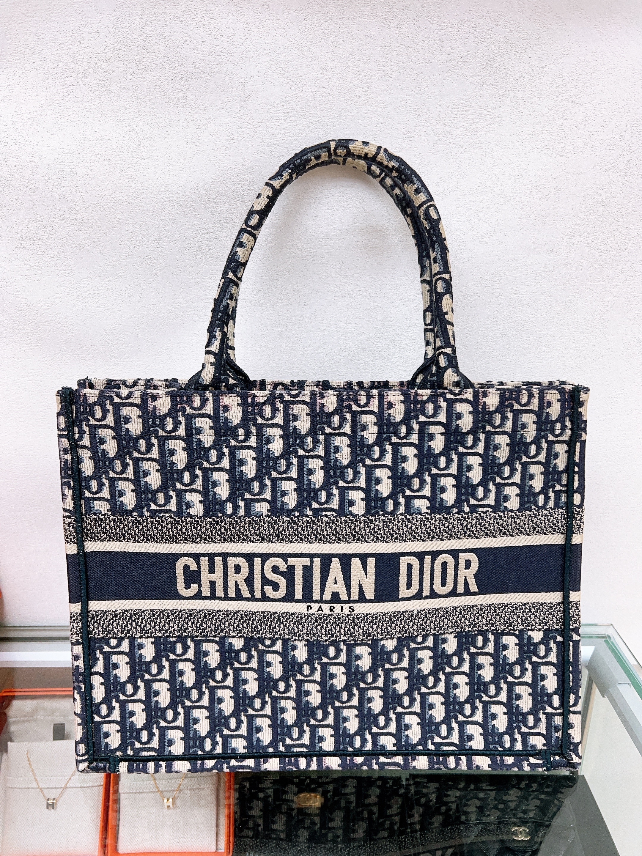 Dior book tote medium (blue oblique)