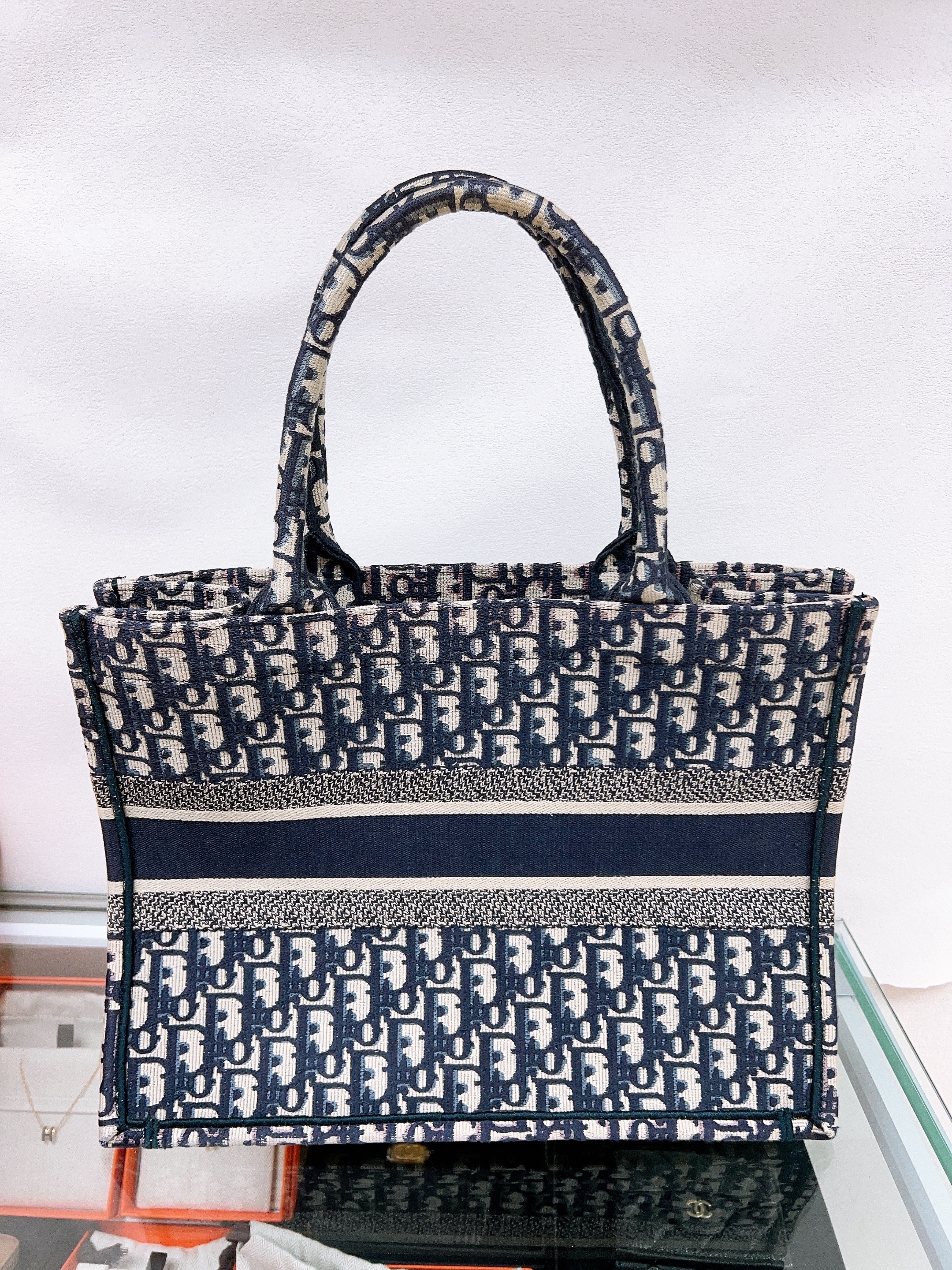 Dior book tote medium (blue oblique)