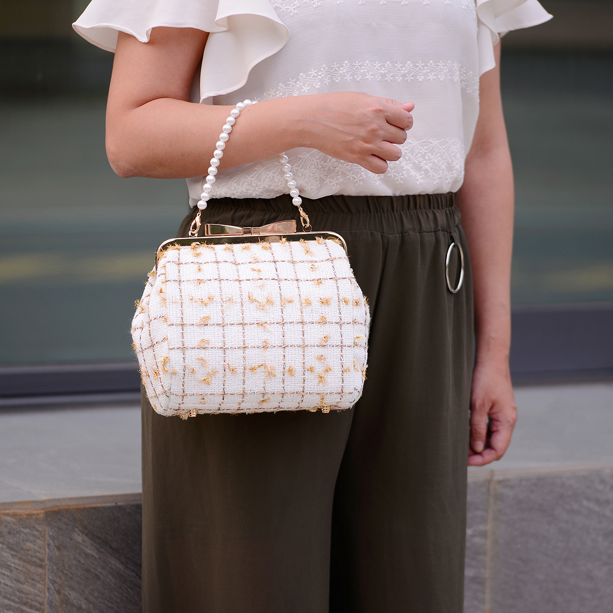 20公分蝴蝶結螺絲款ㄇ形口金/個【贈小香方形口金包紙型】