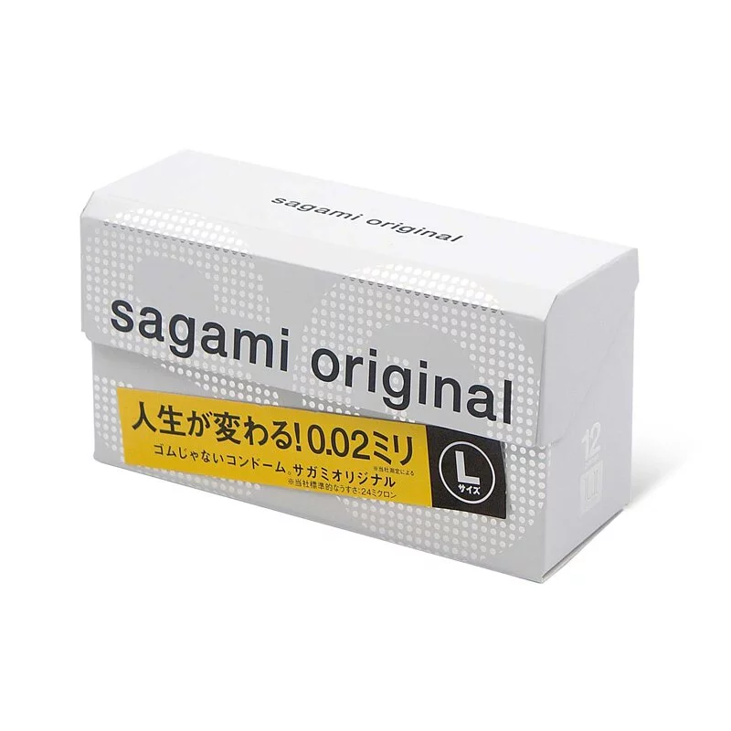 Sagami Original 0.02 L-size (2G) 58mm 12's pack PU Condom