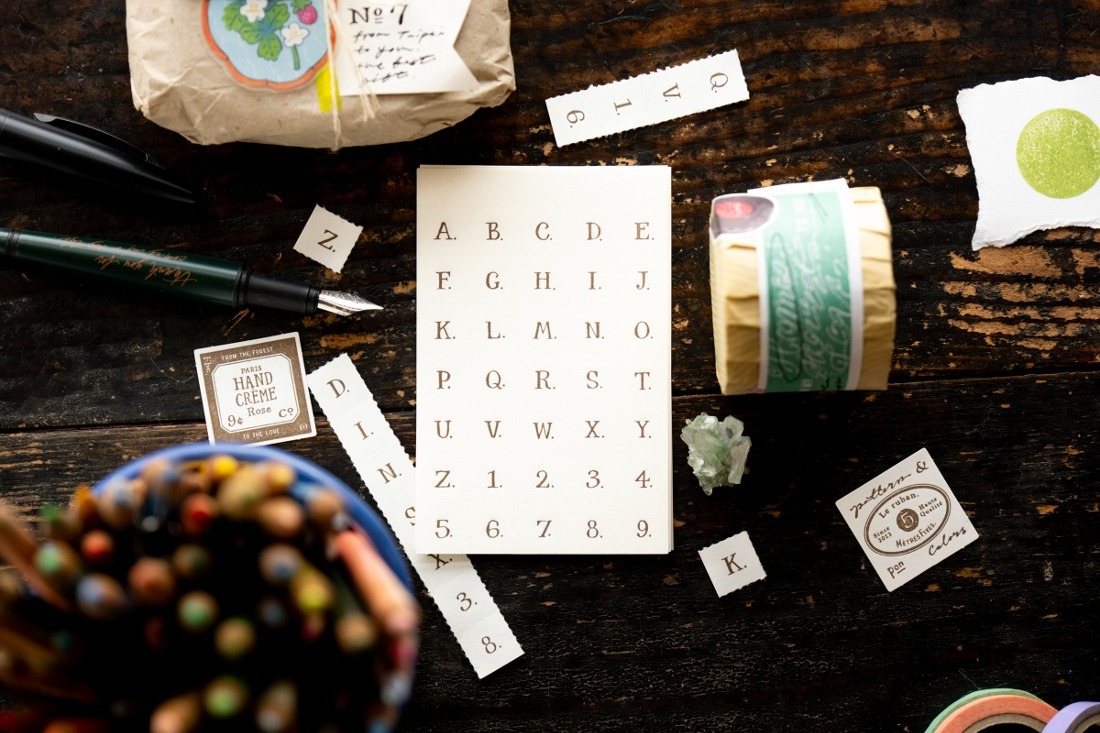 文字標記 (無框) 活版便箋本 | OURS 森林好朋友