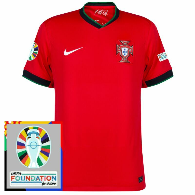 2024 Portugal Match Home Shirt with 7 RONALDO & EURO Patch