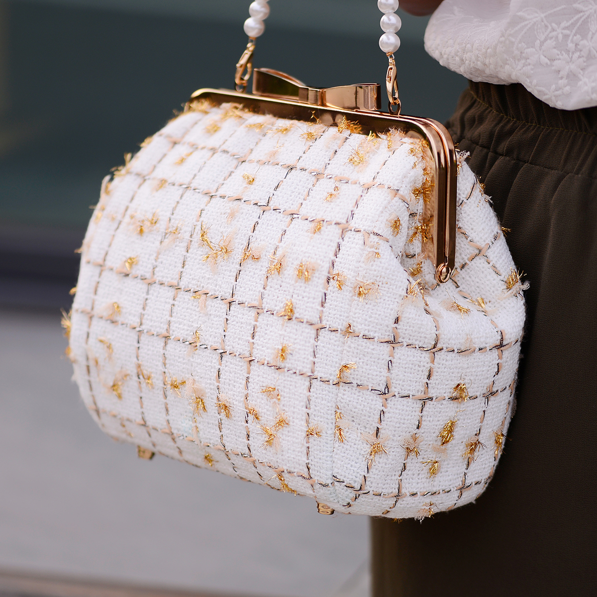 20公分蝴蝶結螺絲款ㄇ形口金/個【贈小香方形口金包紙型】