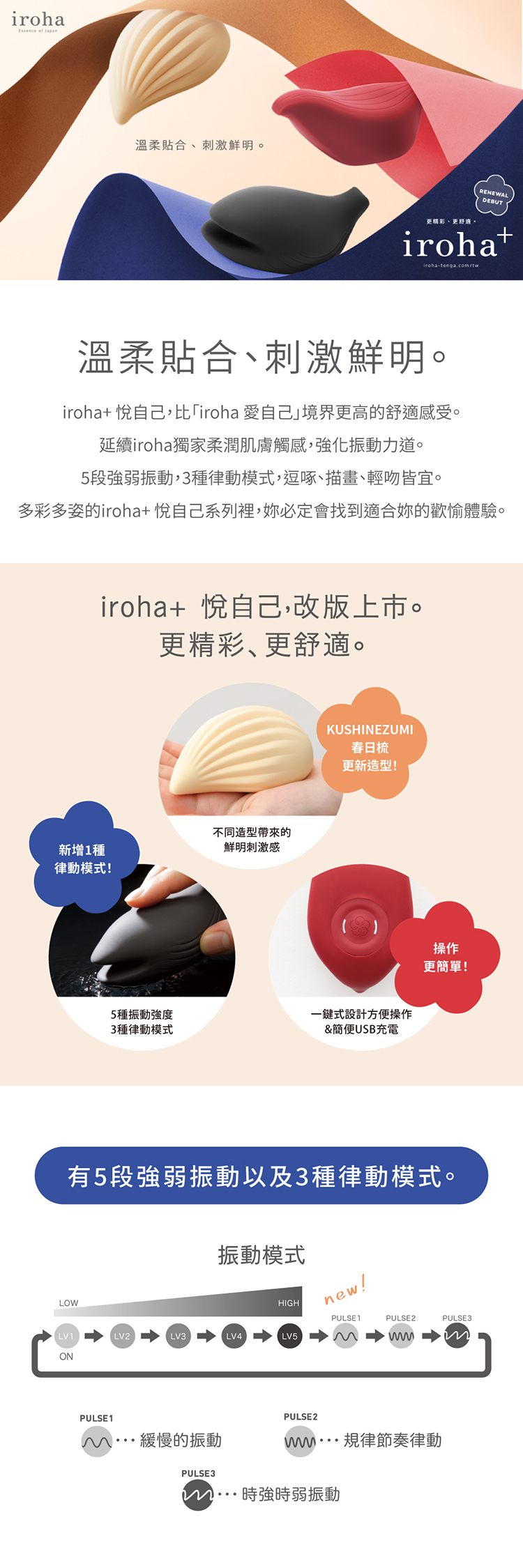 iroha+ 悅自己 YORUKUJIRA 夜東鯨 愉悅震動器