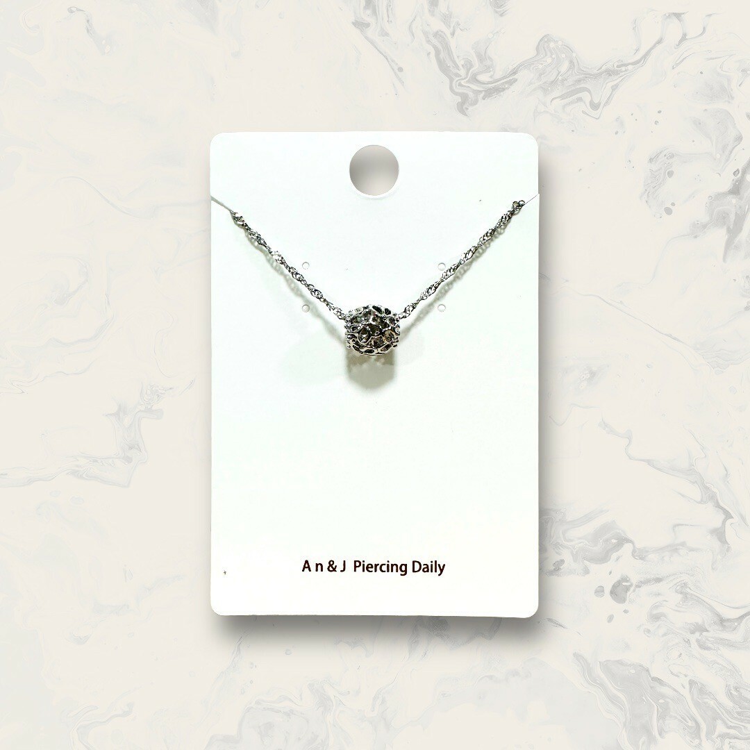 韓國直送項鍊 螺旋鍊 簍空雕花橢圓滾筒 2色