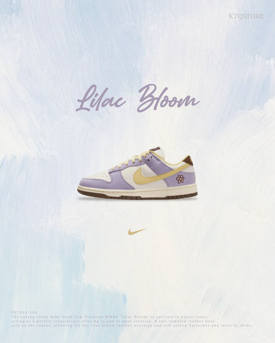 KTQ STORE ‧ Nike Dunk Low PRM "Lilac Bloom" 黛西 馬卡龍黃粉紫小花 FB7910-500