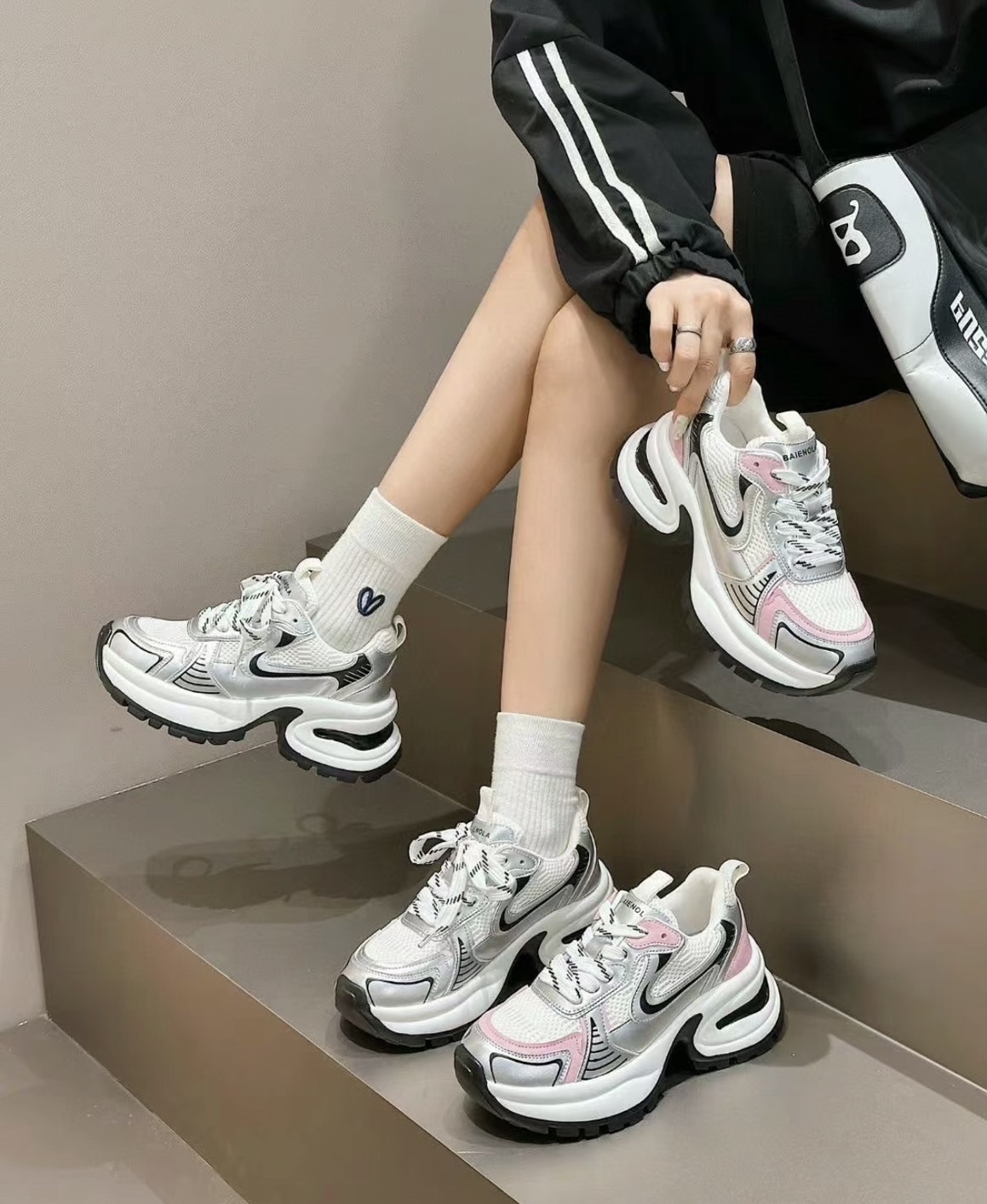 <零碼> 22.5cm-趙露思同款  GG-CC 增高7CM 老爹鞋 趙露思同款