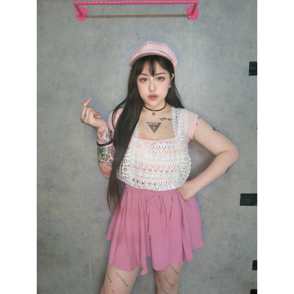 緹花吊帶裙*內有褲*🍭自訂款