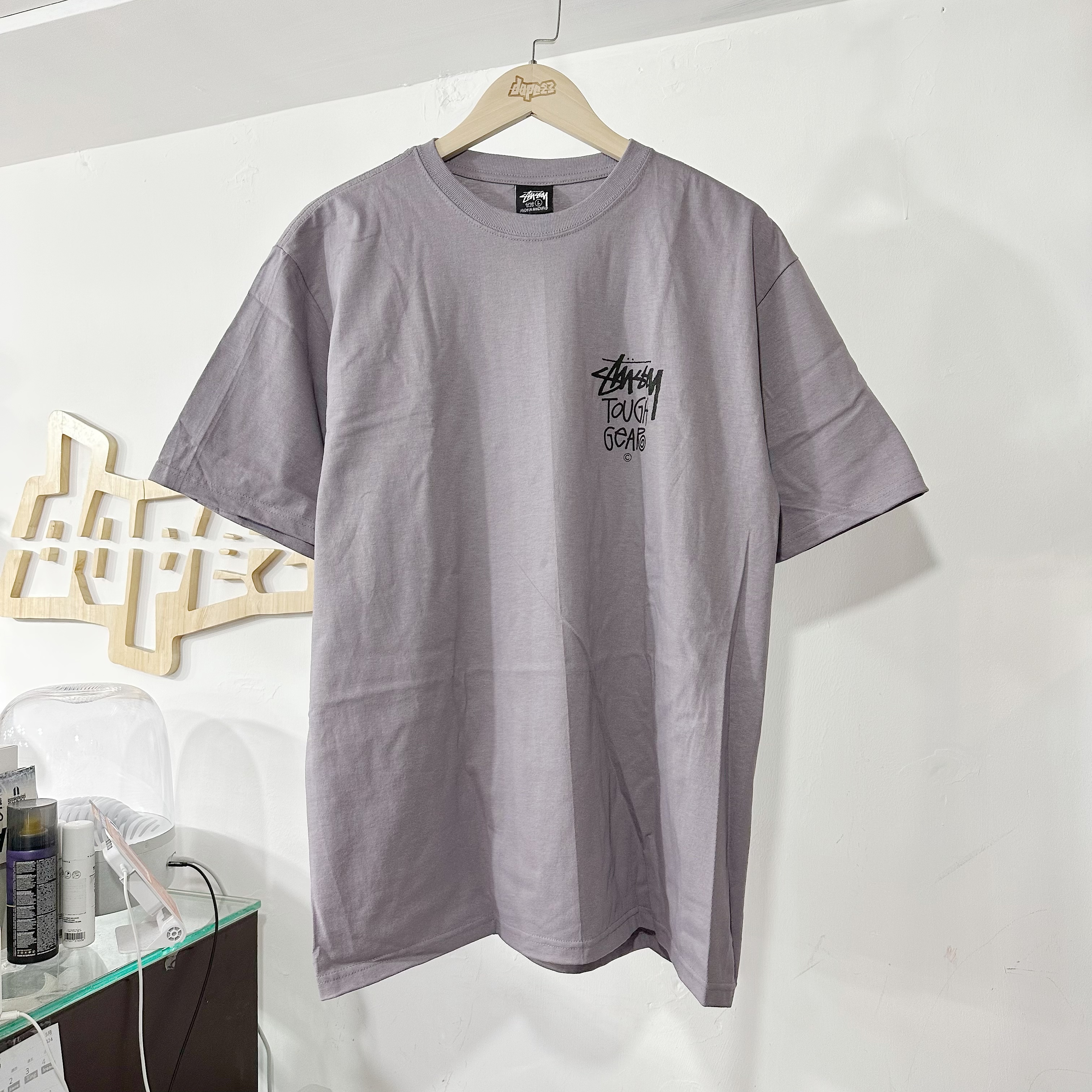 STUSSY TOUGH GEAR TEE - MAUVE 紫灰色