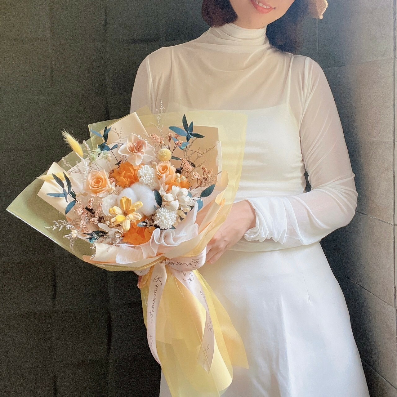 橘子汁 畢業花束款