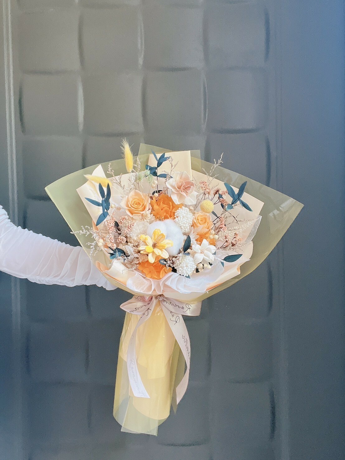 橘子汁 畢業花束款