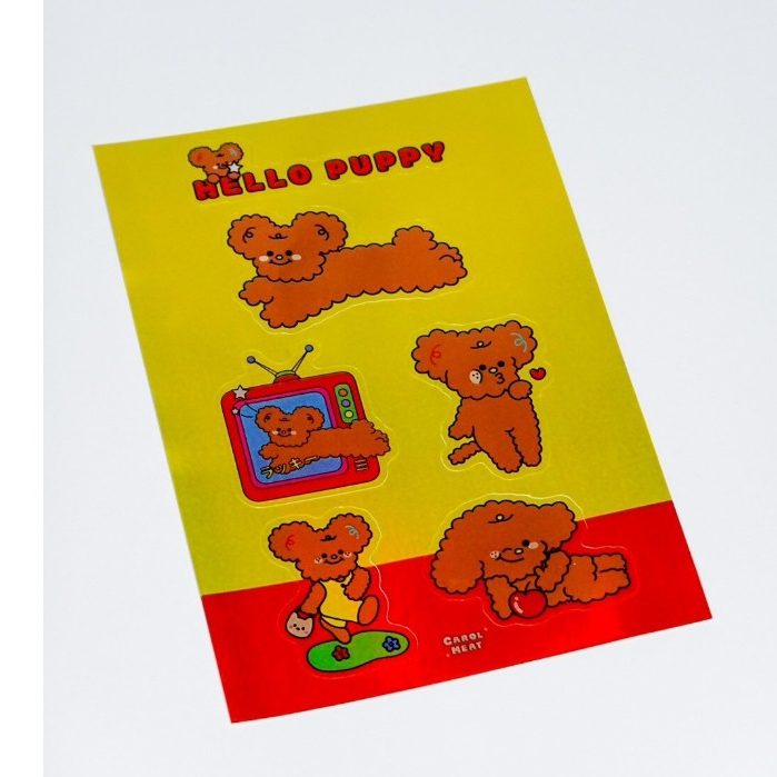 hello puppy貼紙｜波波冰狗室