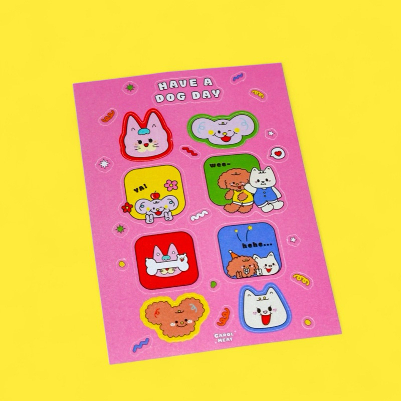 貓狗大集合 貼紙｜波波冰狗室