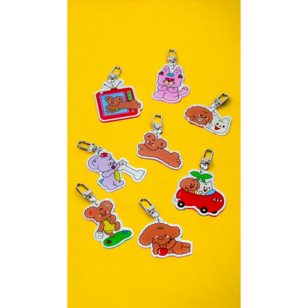 櫻桃車車 壓克力鑰匙圈｜波波冰狗室