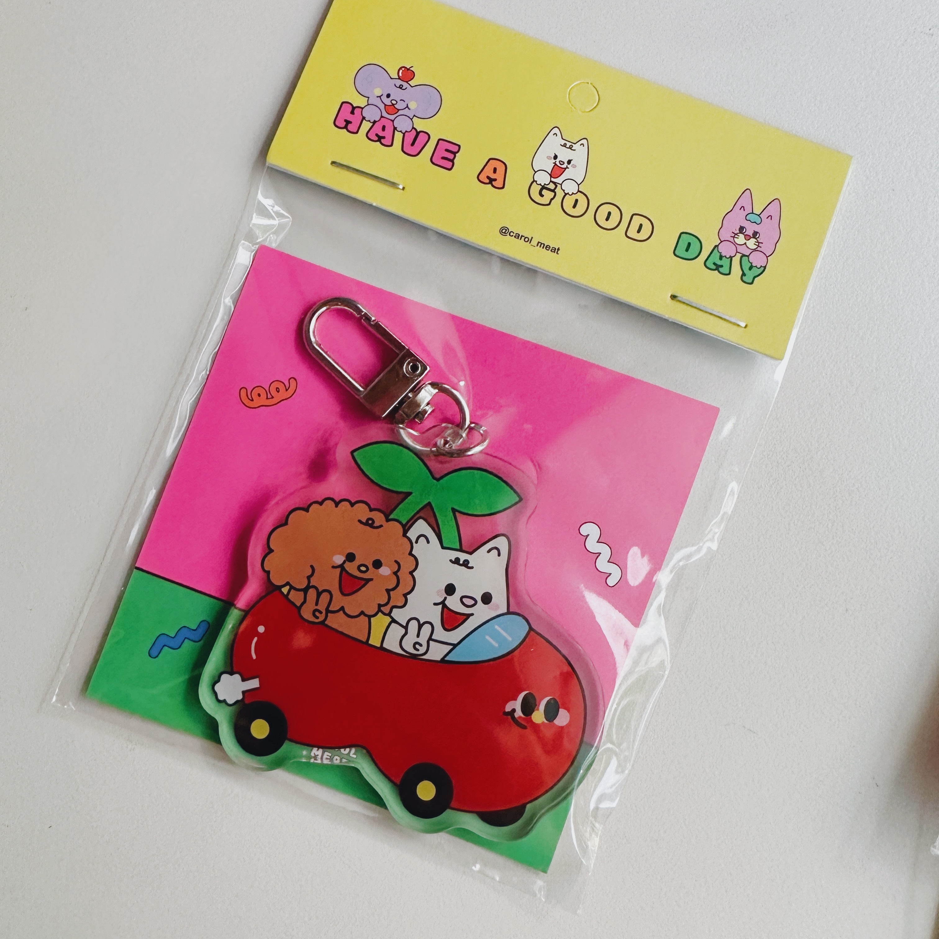 櫻桃車車 壓克力鑰匙圈｜波波冰狗室