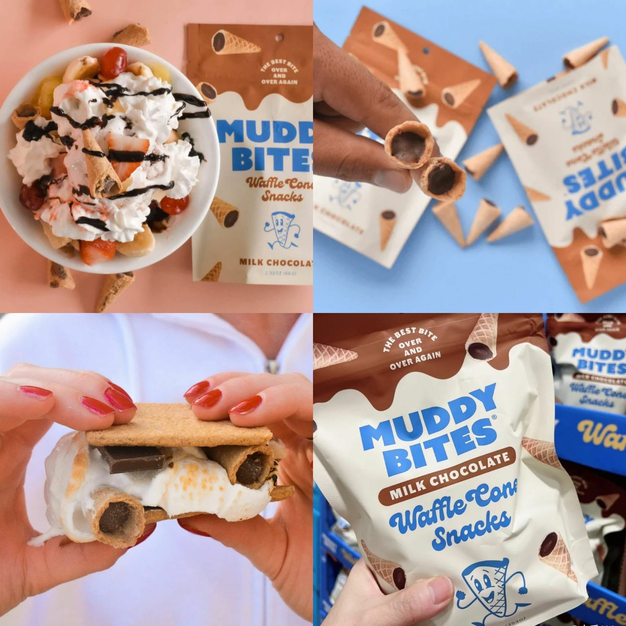 【直播】Muddy Bites L051754 Waffle 甜筒牛奶巧克力