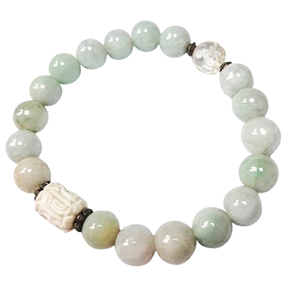 六字真言{硨磲}+玉手珠 8mm【十方】139343