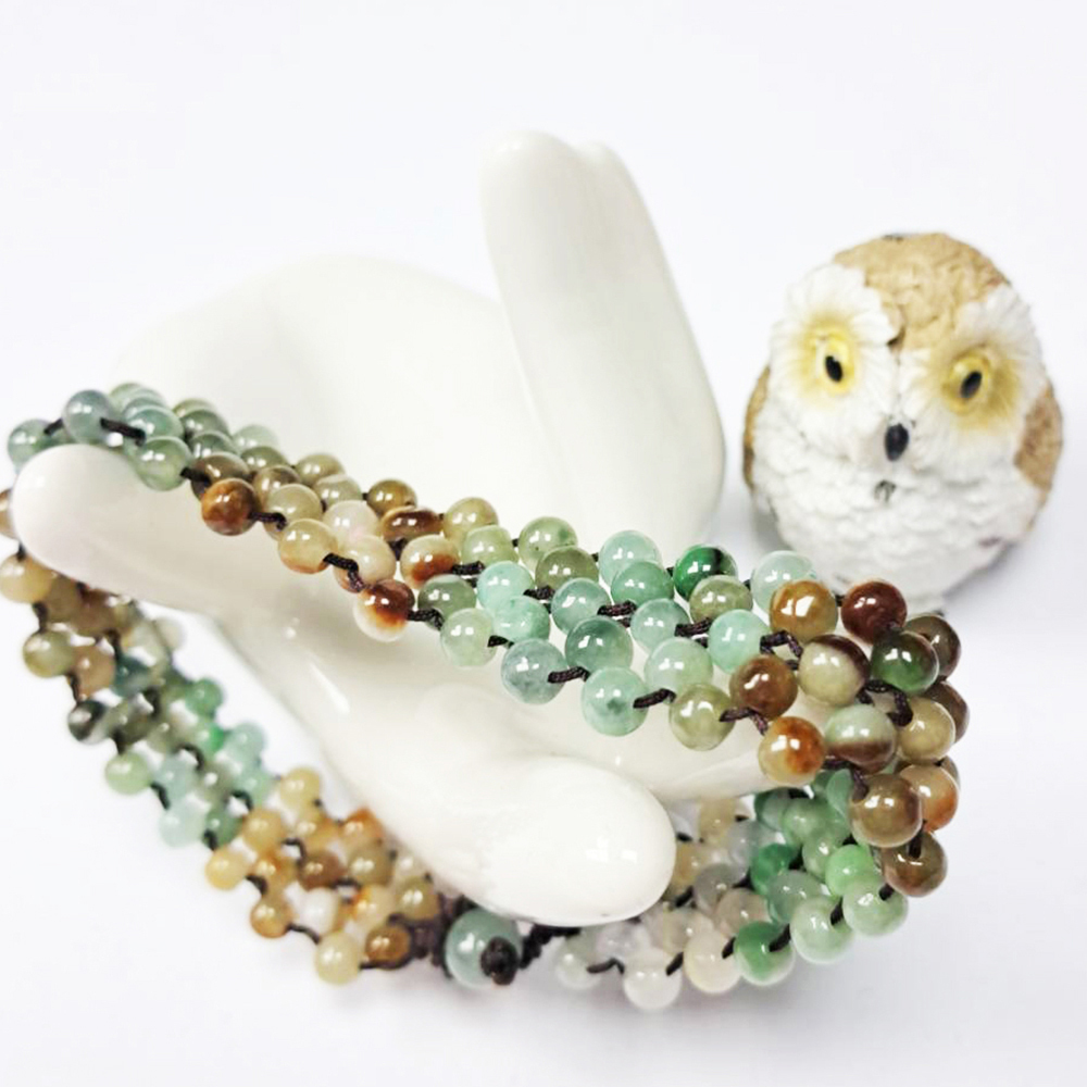 五彩玉珠開運旺財手鍊3mm【十方】149986