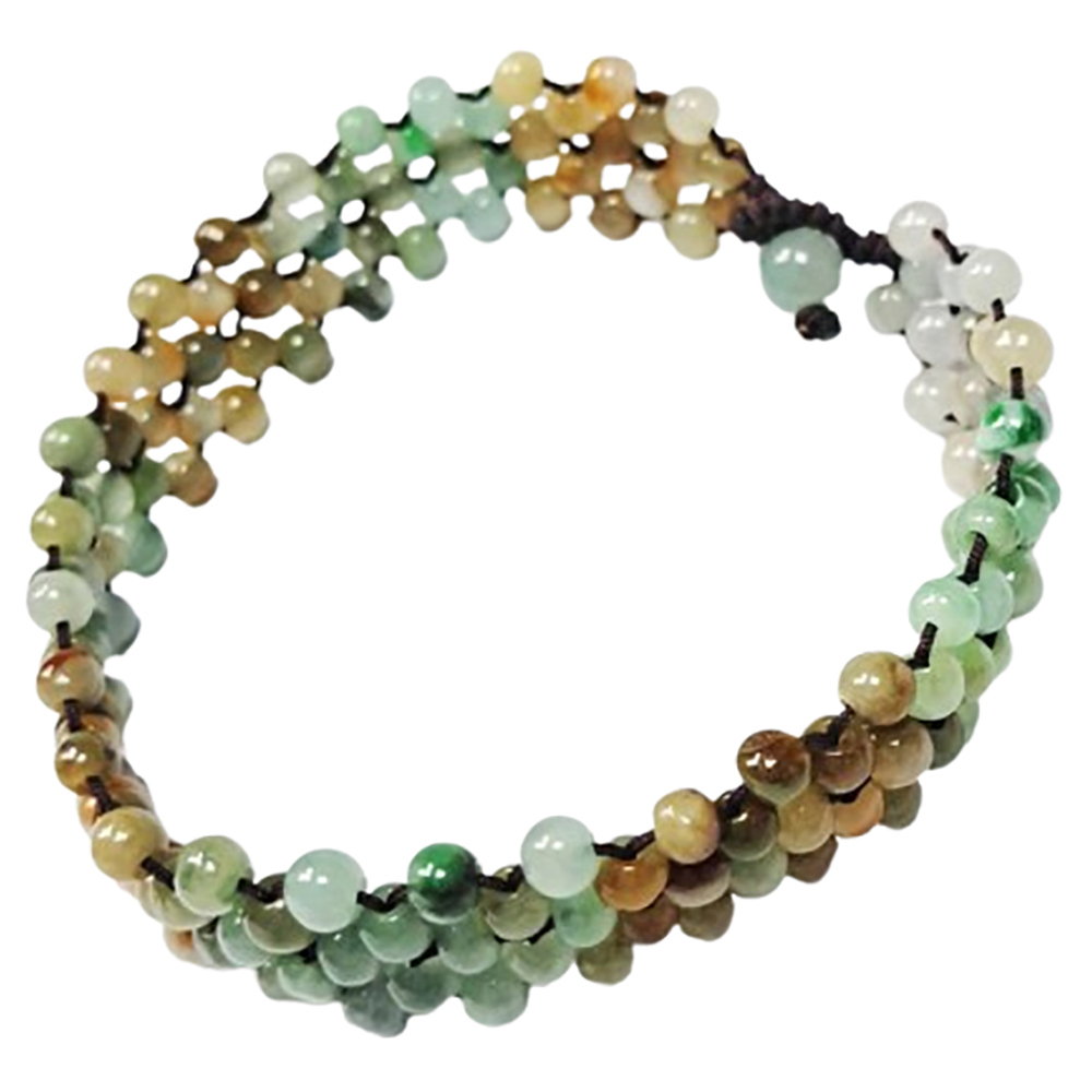 五彩玉珠開運旺財手鍊3mm【十方】149986