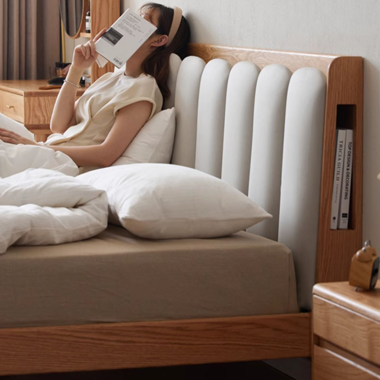 京典琴鍵實木床架 JD-N1013