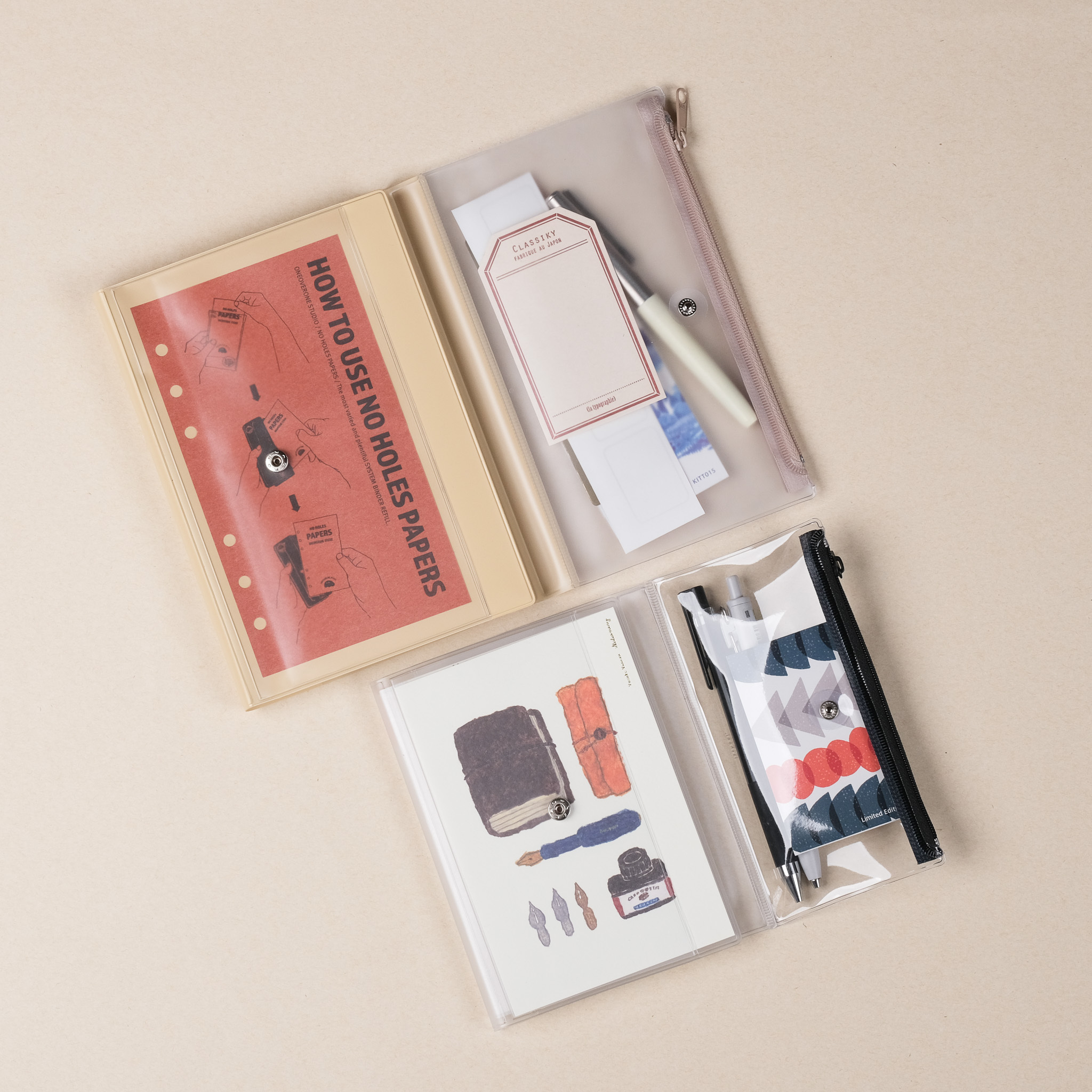 isshoni A6 PVC 附袋筆記本書套 / DAIGO / JAPAN