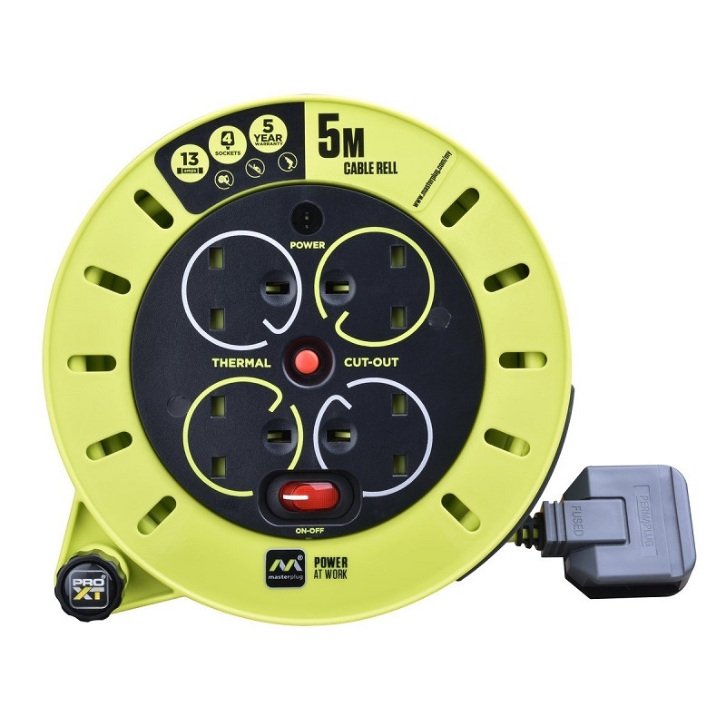 Masterplug 4 插口拖轆 5米 CSU05134SL