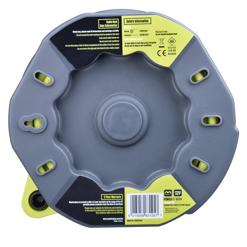 Masterplug 4 插口拖轆 5米 CSU05134SL