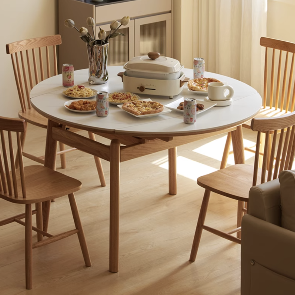 京典實木折疊圓餐桌  JD-N1116