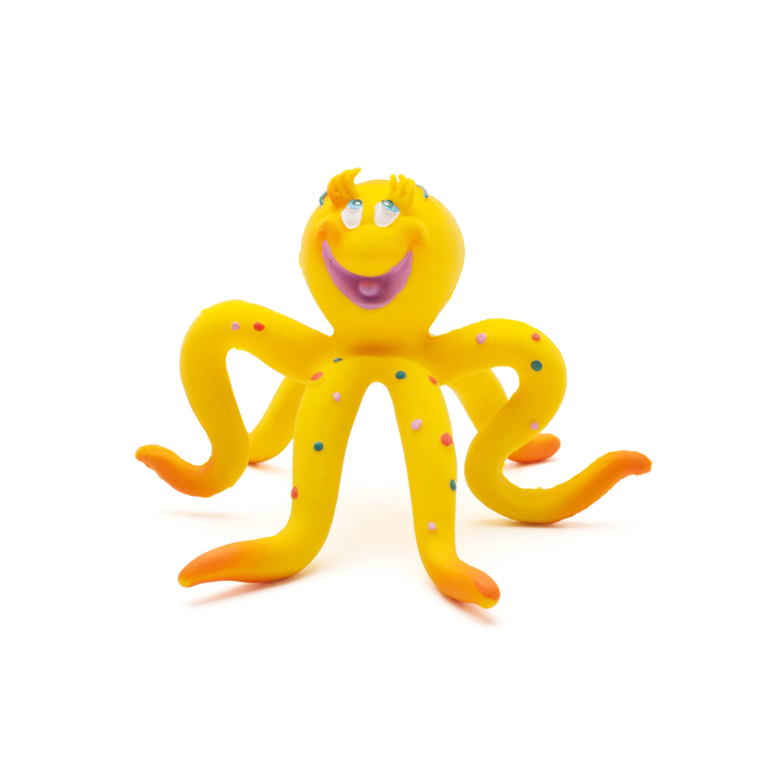《 Lanco 》天然無毒橡膠玩具【黃色章魚】