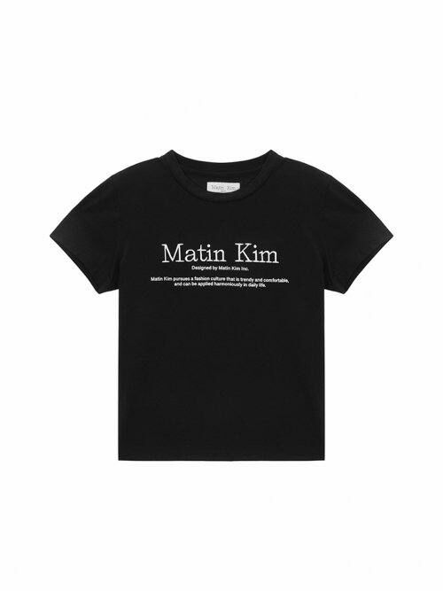 ★Matin Kim★ MATIN HERITAGE CROP TOP IN BLACK MK2400TS006MB original.jpeg?1716011190
