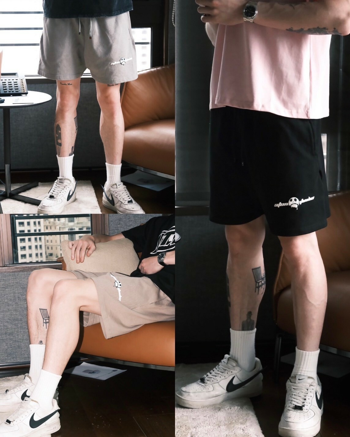 ATONE STUDIO 立體發泡 鬼臉Logo 抽繩棉短褲 “PUFFER LOGO SHORTS”