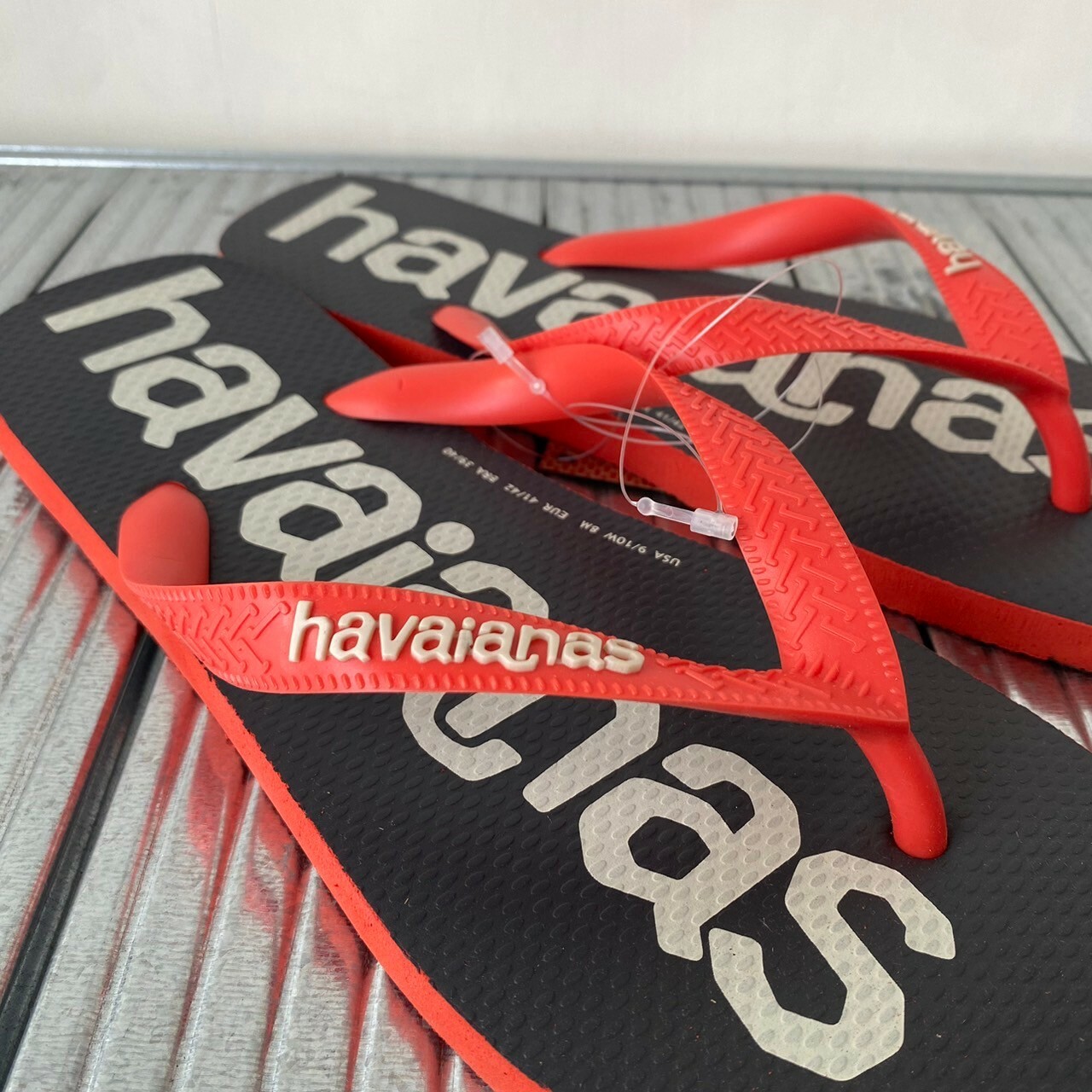 Havaianas 哈瓦仕 拖鞋 夾腳拖 寬帶 大Logo 紅黑 4145741-5023U