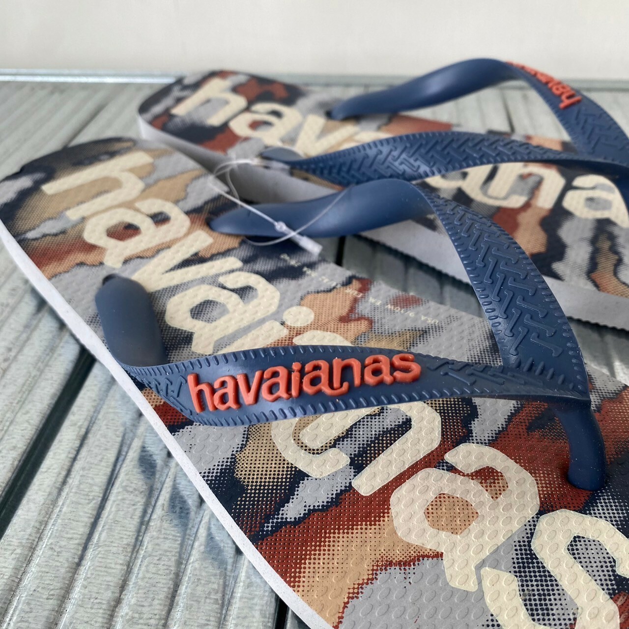 Havaianas 哈瓦仕 拖鞋 夾腳拖 寬帶 大Logo 迷彩  4148449-3498U
