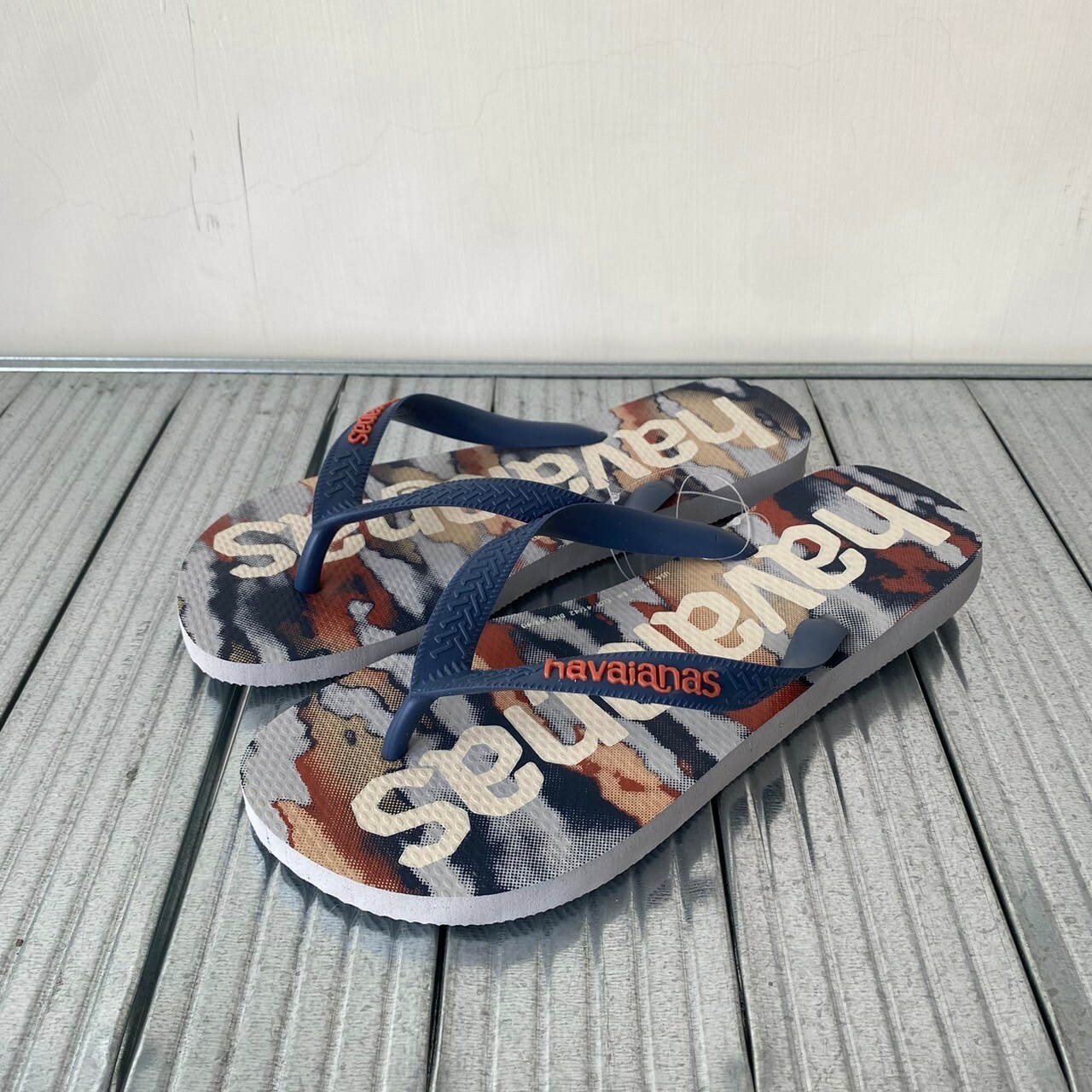 Havaianas 哈瓦仕 拖鞋 夾腳拖 寬帶 大Logo 迷彩  4148449-3498U