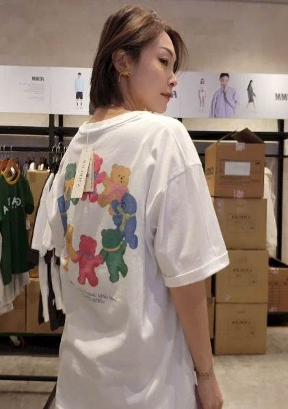 韓國代購 AMBLER 拉拉手唄唄熊短袖TOPAM0516