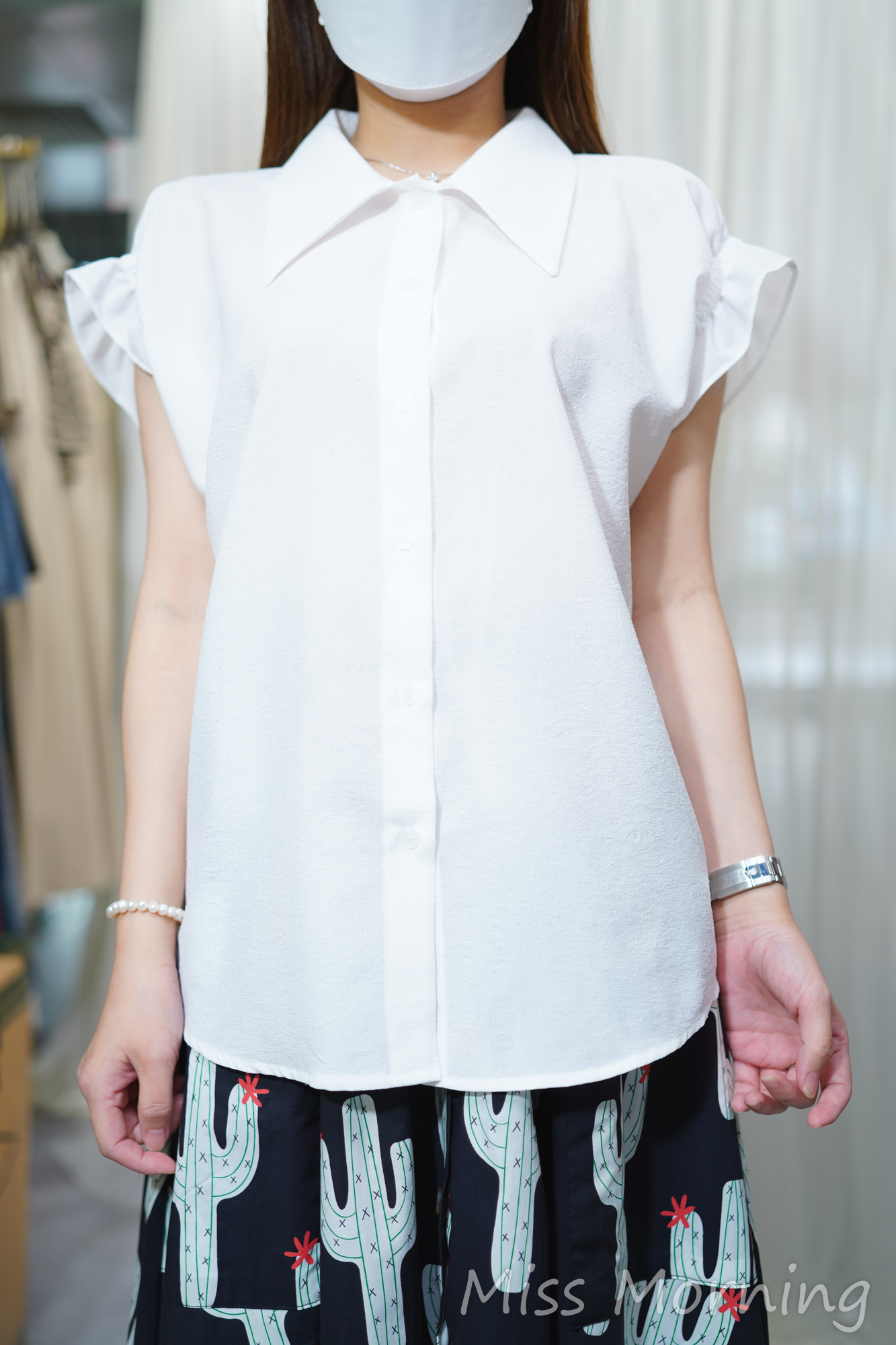 免燙大反領上衣(13920)