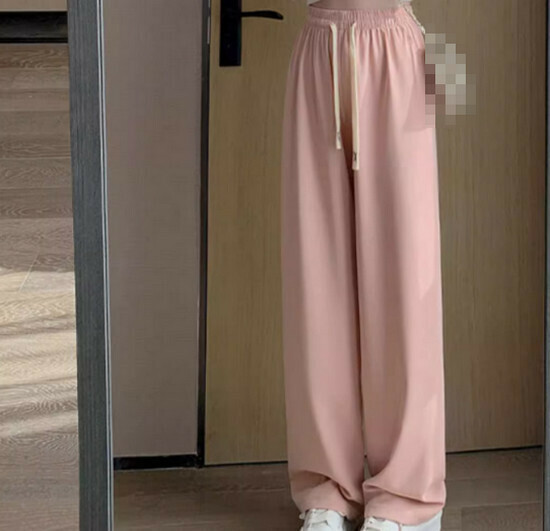 Hot selling thin loose casual pants [pink regular style] [S-XL size] (please contact customer service to confirm the delivery size after placing the order)