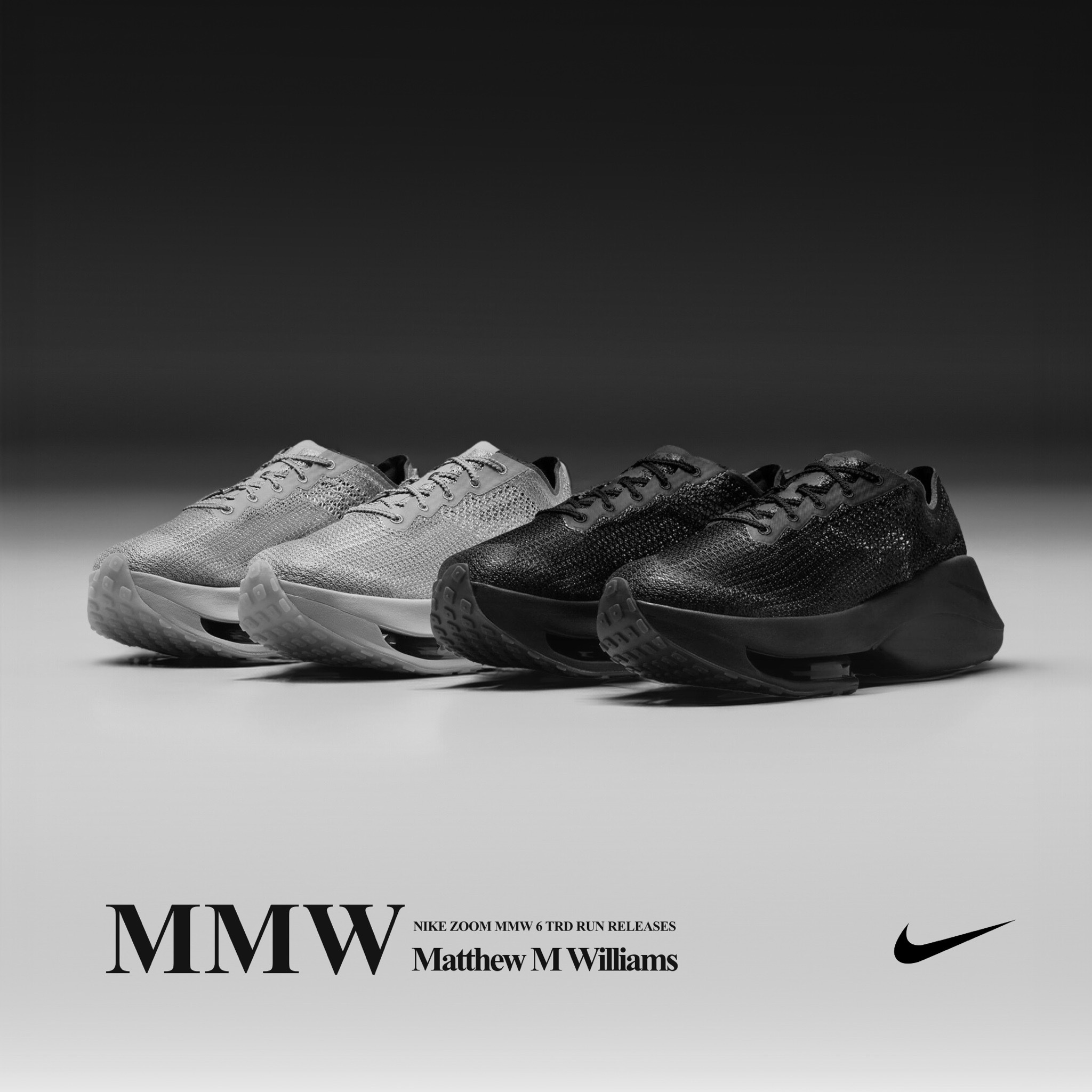 NICEDAY 代購 MMW x Nike Zoom 6 TRD Run  聯名 黑 岩石灰 機能 慢跑鞋 男女尺寸