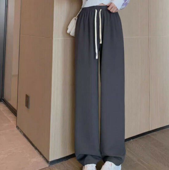 Hot selling thin loose casual pants [dark gray regular style] [S-XL size] (please contact customer service to confirm the delivery size after placing the order)
