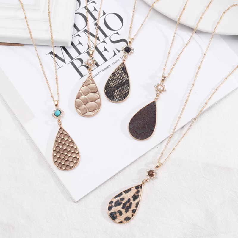 水滴造型個性項鍊 五色